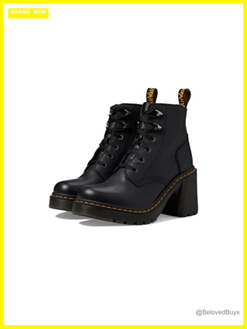 Dr. Martens Women's Jesy Leather Heeled Lace Up Ankle Boot